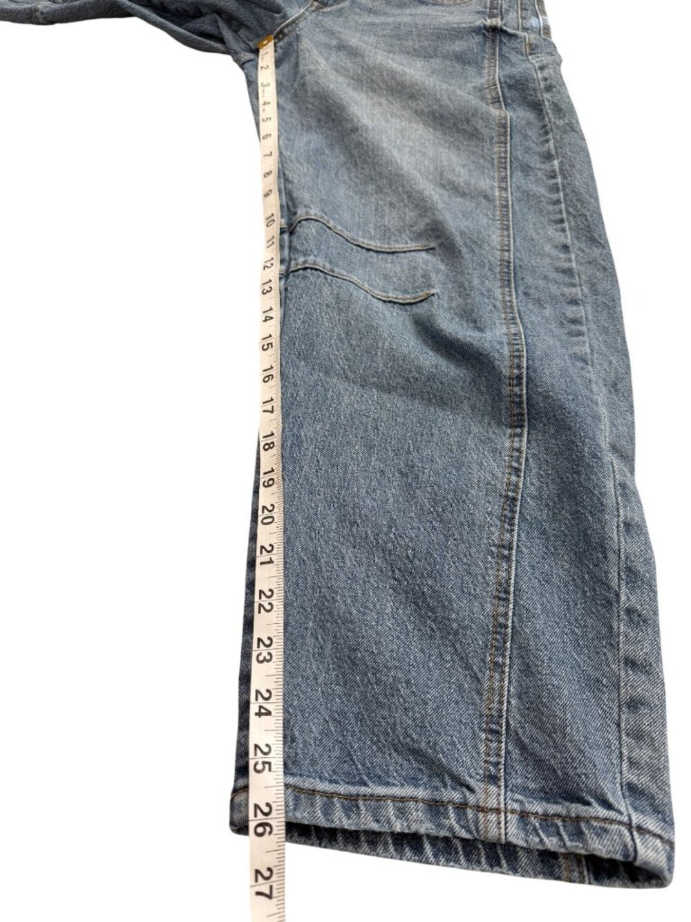 12th Tribe Womens Size 28 Muse Barrel Jeans Wide-Leg Denim Blue Size 28 - Picture 6 of 8